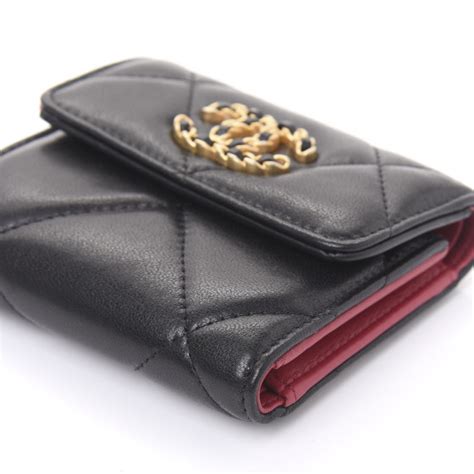 chanel black long wallet button with small c's|Chanel Black Small Wallet .